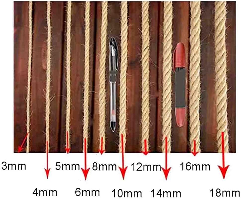 Children's Stairs Safety Net，Garden Fence Net，Hemp Rope Woven Net，Suitable for Christmas Party Decoration#Colour: 4mm(8mm,1x5m(3.28X16.4ft))