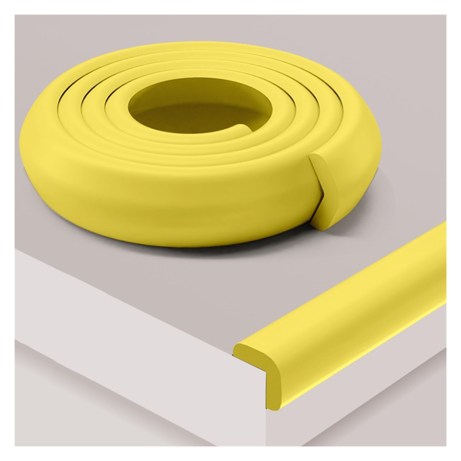 YNBSHGAA Foam edge protectors, L Type Anti-Collision Table Edge Corner Cushion Bumper, Self-Adhesive Desk Protectors For Furniture Fireplace Worktop Cabinets Stair,Yellow-20m/65.61ft