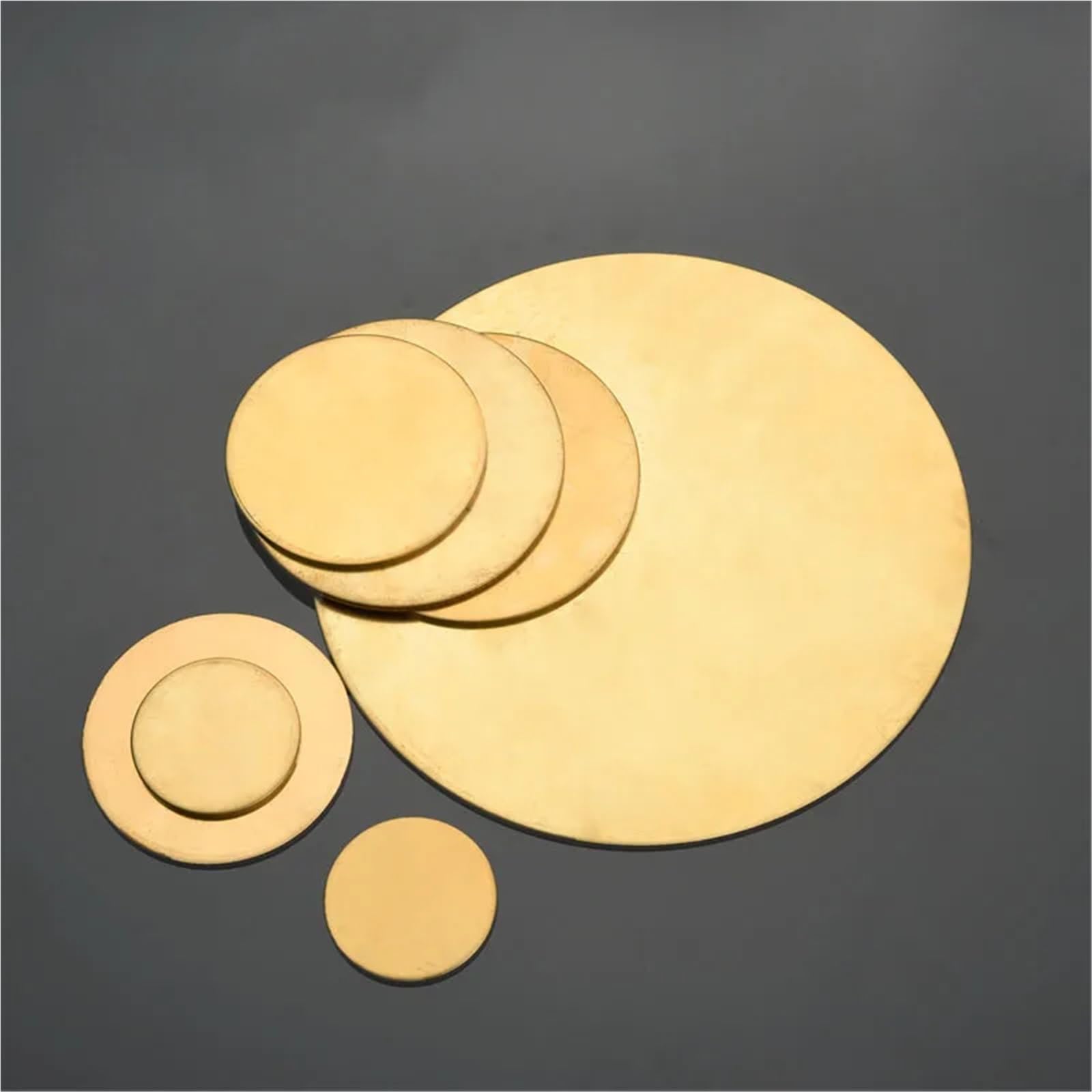Kupferplatten Runde Platte aus Messing, Durchmesser 20 mm, 30, 50, 60, 80, 100, 150, 200, massive reinem Kupfer(Thicknesses 1.5mm,Dia 80mm (2pcs))