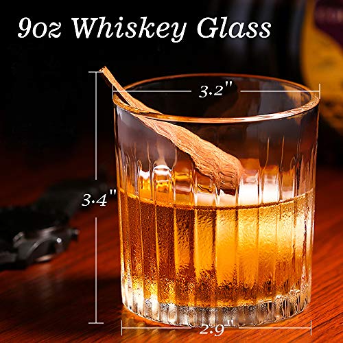 Whiskey Glass Set of 4 (Stripe)
