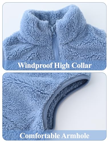 Happy Cherry Kids Fleece Winter Vest Warm Sleeveless Jacket Fall Outwear for Boys Girls Waistcoat Zipper 2-10Years3