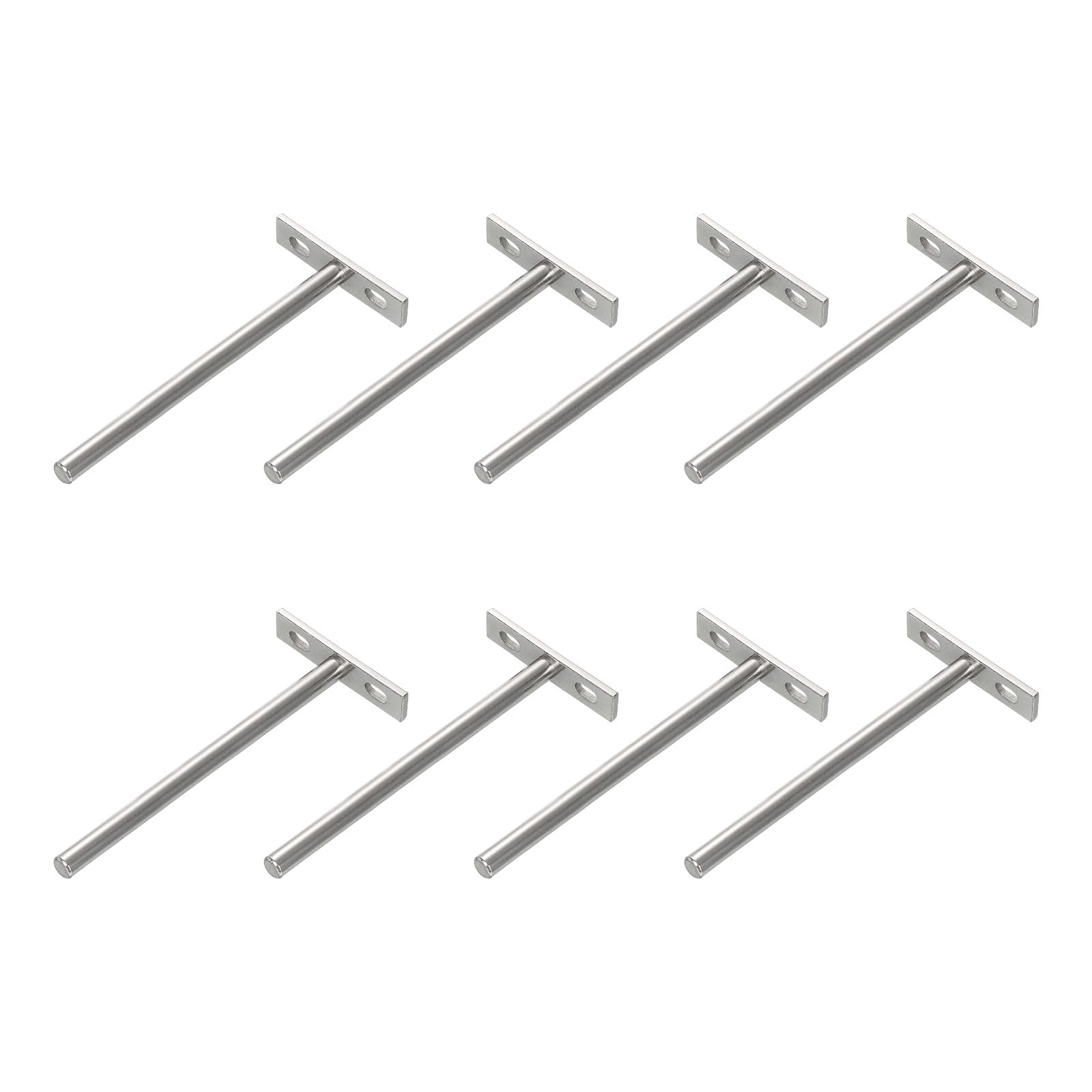 Supports d'étagère flottants invisibles uxcell blanc acier caché pour bois x8