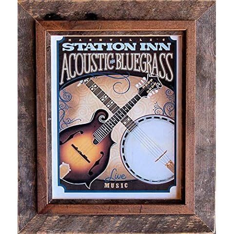 My Barnwood Frames - Hobble Creek Reclaimed Barnwood with Alder Inset Picture Frame (11x14 Inch) Cover