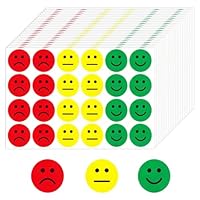 Happy Sad Face Stickers - 600pcs Smiley Face Stickers - Round Red Yellow Green Traffic Light Emoji Stickers - Educational Motivational Stickers for Children Parents School Supplies