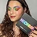 Tintark Neonme Eyeshadow Palette, 18 Fluorescent Color Glowing Eyeshadows, Rainbow Purple Blue Green Yellow Pink Eye Shadow Palettes for fun party Popular Eye Makeup, Glitter Matte Shimmer