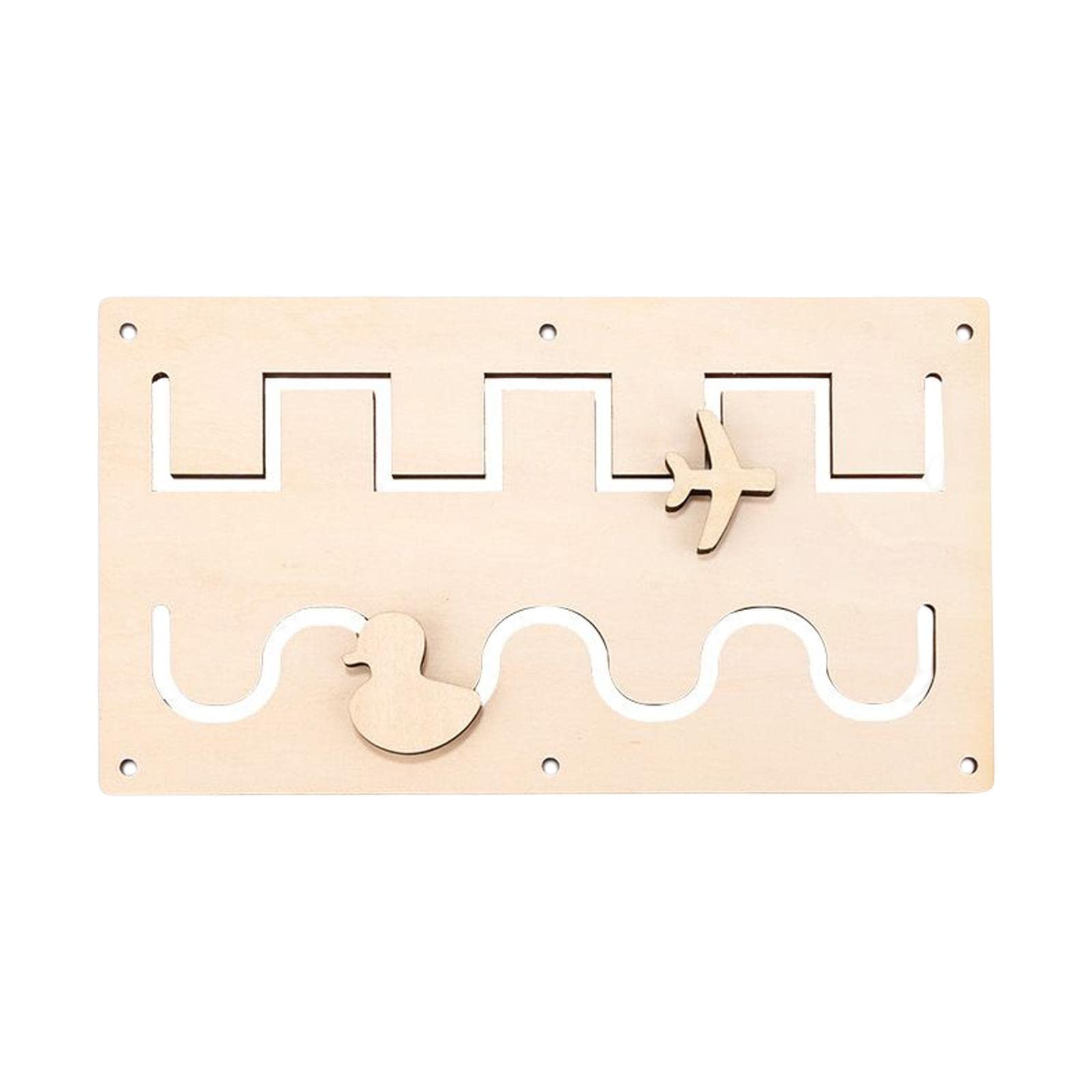 Fenteer Kids Busy Board DIY Accessories Educational Sensory Toy Early Teaching Learning Activity Center Board for Plane Travel Toys Toddler Kids, Rail Tracking