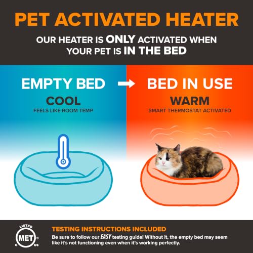 K&H Heated Cat Bed, Thermo-Snuggle Cup Bomber Indoor, Safety Listed, 18x14 - Image 4