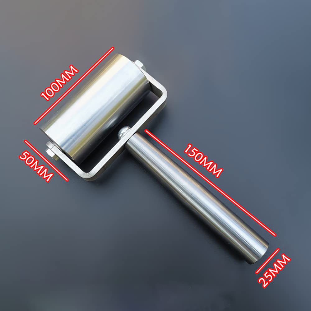Rueda de Presión Sólida de Acero, Rodillo de Presión de Membrana Impermeable, Rodillo de Presión Sólido, Borde de Cuero, Rodillo de Hierro(100MM)