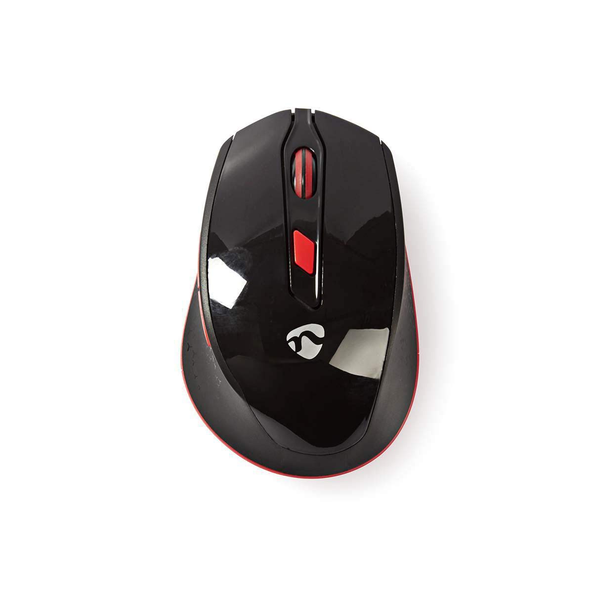 NEDISWireless Mouse 1600 dpi 6 Buttons for PC & Laptop, Black & Red