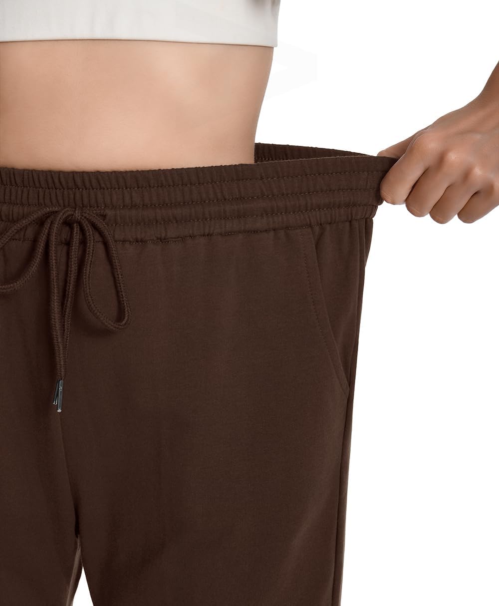 Auriviz Womens Sweat Shorts Loose Comfy Long Drawstring Lounge Bermuda Shorts with 3 Pockets - Image 5