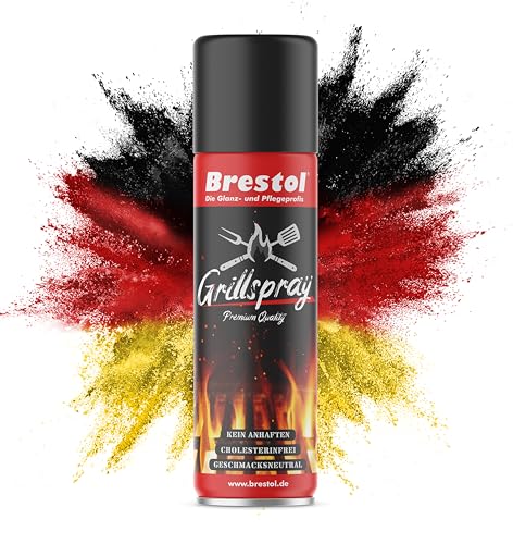 BRESTOL® Trennspray Grill 200 ml - Grillspray mit Antihaftbeschichtung, Trennfett, Vegan, Antihaftspray für BBQ, Pfanne, Ofen & Backformen – geschmacksneutral & ideal für fettfreies Braten & Backen