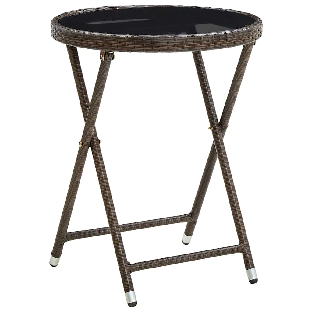 Juego Bistro de Jardín 3 uds. Marrón ratán sintético,19.68kg-3334963