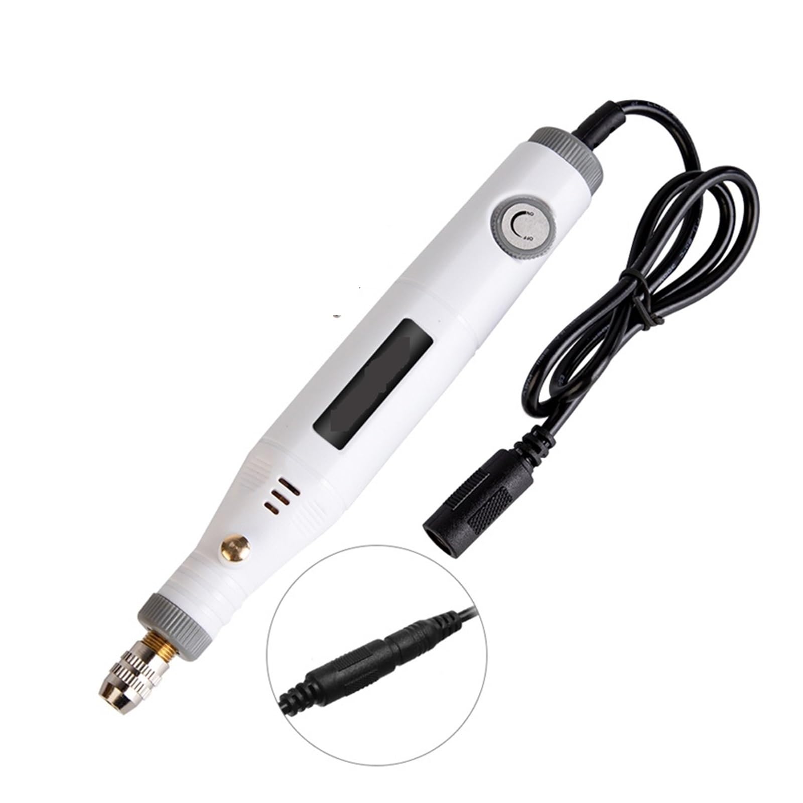 Zgrzewarka Punktowa, Pióro do grawerowania o zmiennej prędkości Mini wiertarka elektryczna szlifierka elektronarzędzia obrotowe zestaw wierteł 18V(White-24PCS)