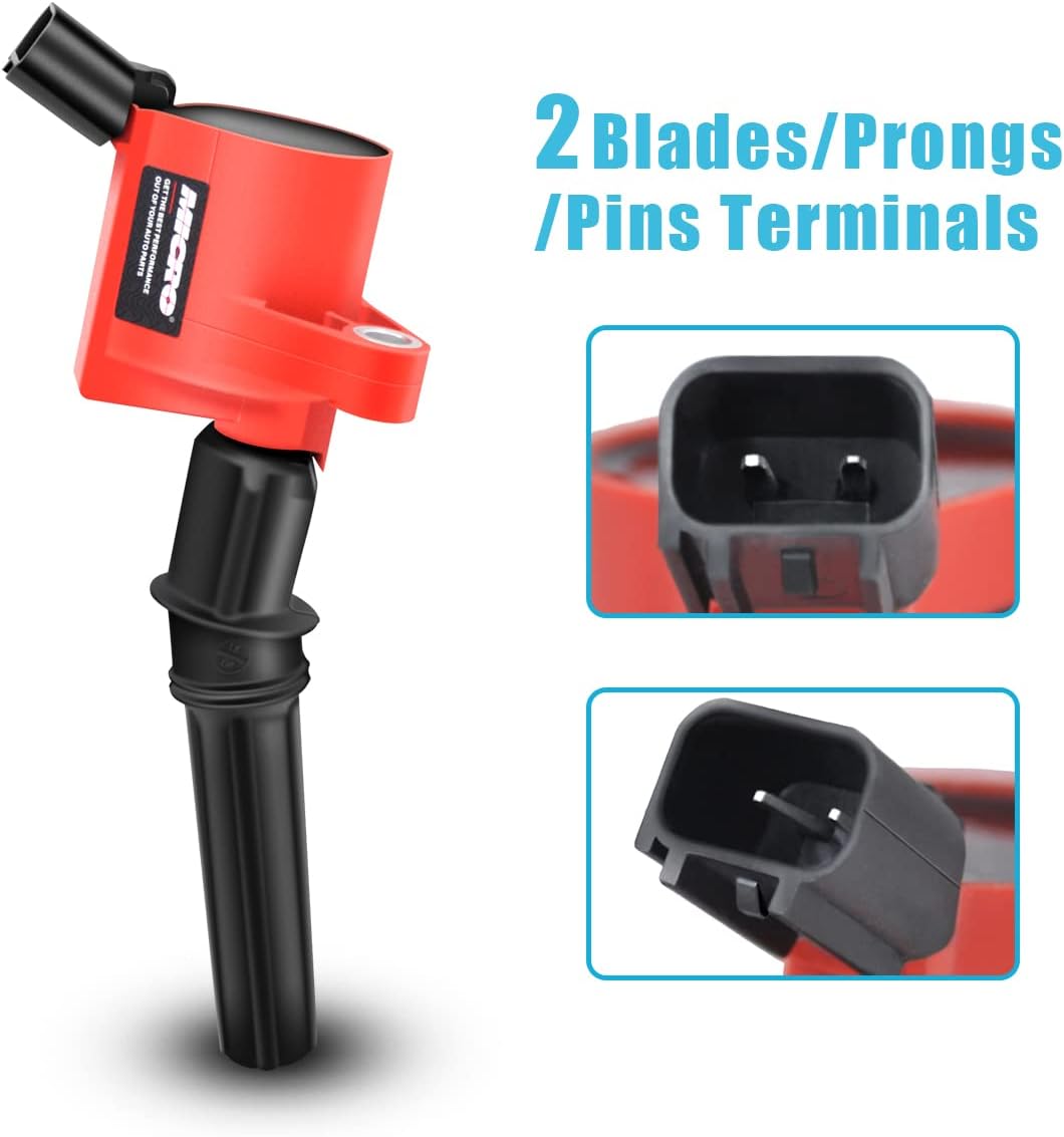 Micro DG508 Ignition Coil Pack 8 PCS Replacement for Ford E150 E250 F150 F250 4.6L 5.4L V8 Lincoln Mercury Compatible with DG508 DG457 DG472 DG491 F523