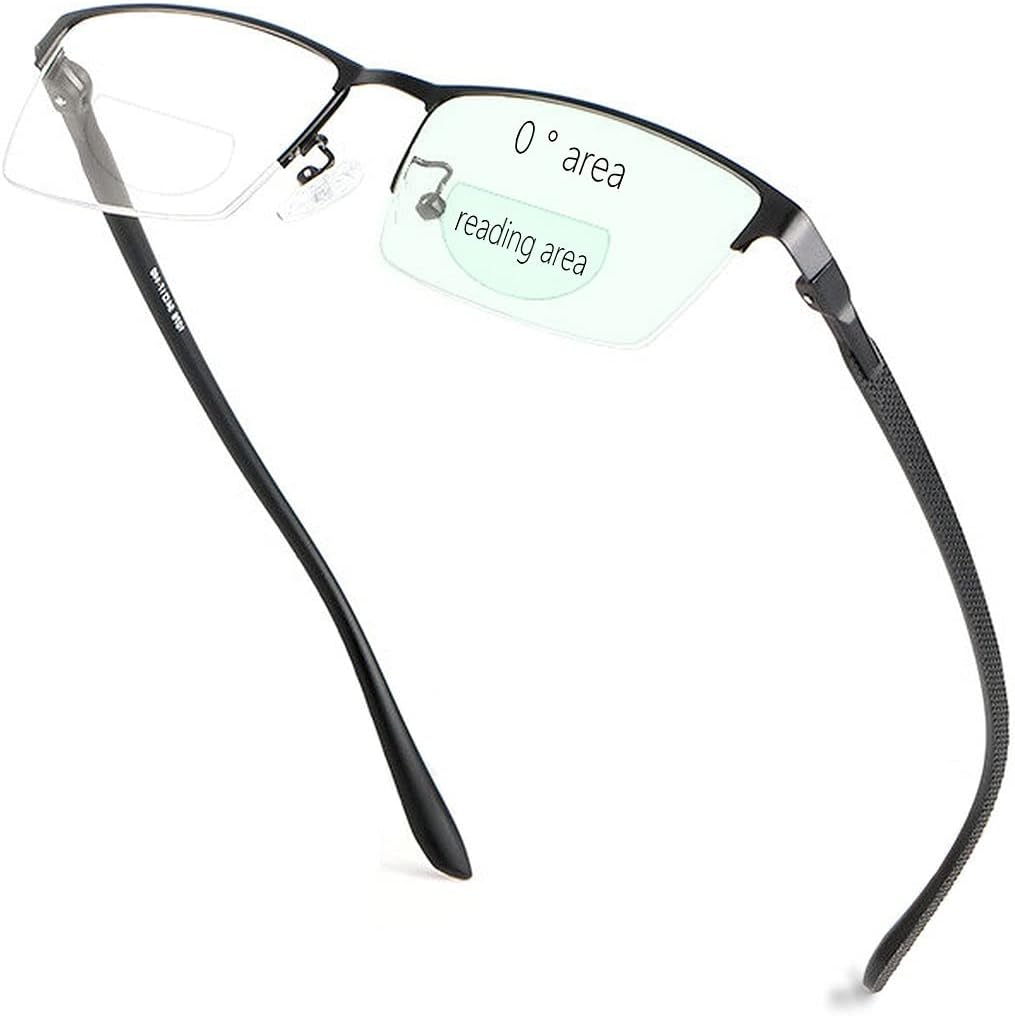 laureles/Bifocal Reading Glasses Men Blue Light Blocking Half Frame Square Readers for Female Computer Presbyopia