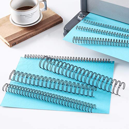 Bnc Double Loop Wire Binding Rings Letter Size 2:1 21 Holes Black Color Pack Of 50 (1 Inch) #TOP4