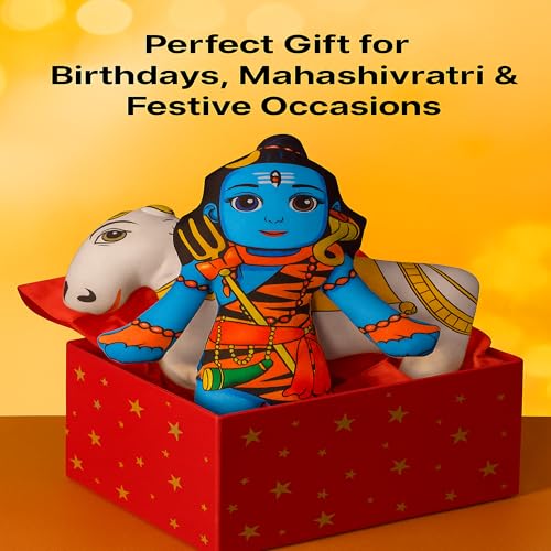 Image of Shiv Nandi Soft Plush Toy for Kids | Educational Toy | Spiritual Gift for Boys & Girls | Learning & Play