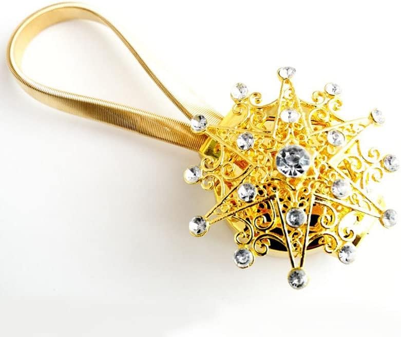 FMURY Curtain Buckle Decorative Window Screening Tieback Strap Magnet Wall Hook Curtains Accessories(C)