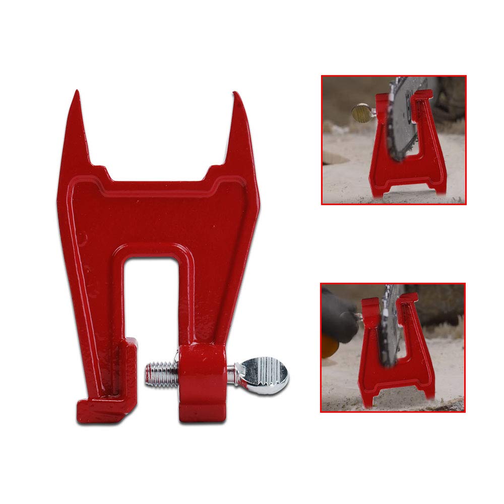 Étau De Tronçonneuse Pour Affûtage - Support De Guidage En Métal Orange, Pour Souches Et Bûches, Outil Portable De Terrain