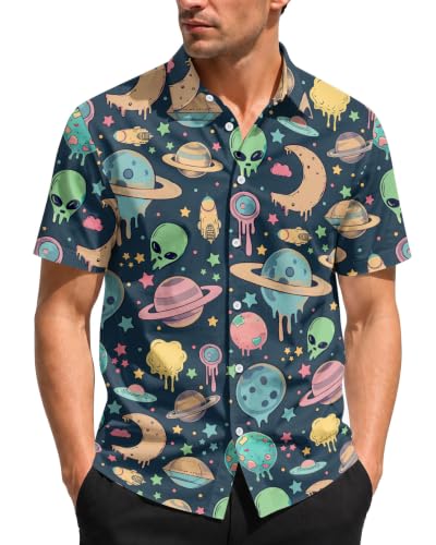 Image of 99TIMORO Funny Movie Mens Hawaiian Shirts Button Down Short Sleeve