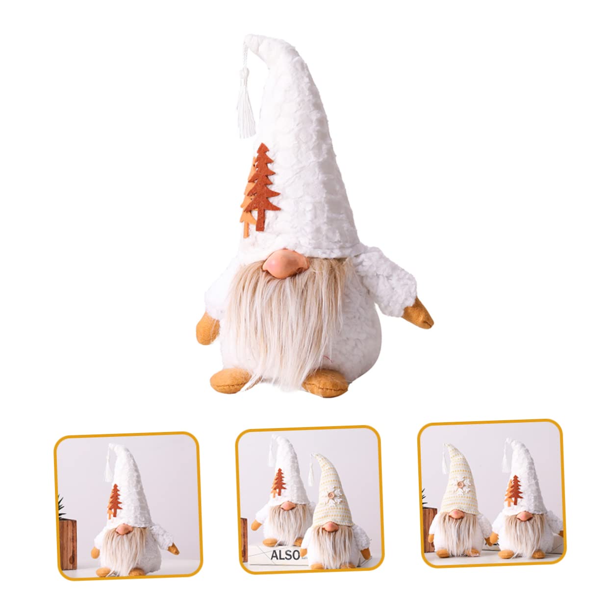 IMIKEYA 5St GNOME Schmuckstücke Stoffzwerge Dekorationen Hausdekorationen für zu Hause weihnachtsdeko weihnachtsgnom Ornament Weihnachtszwerg basteln Weihnachtszwergpuppe Gnom-Puppe Weiß