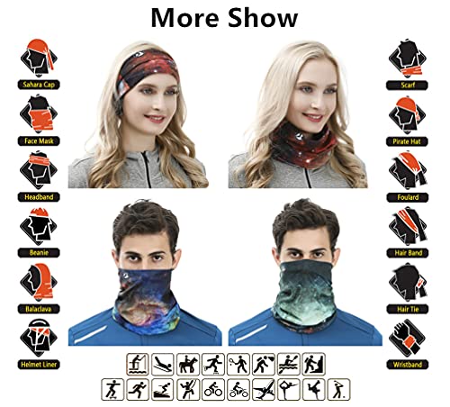 Image of VANCROWN Headband Neck Gaiter Head Wrap Headwear Face Mask Magic Scarf Bandana for Men and Women