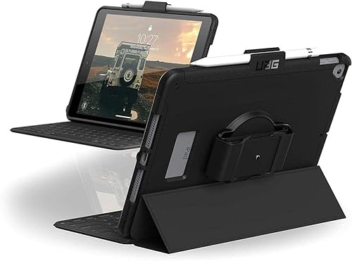 Miniatura 9 de URBAN ARMOR GEAR UAG Diseñado para Funda de iPad 10.2 Negro 9ª Generación 2021 y 8ª Gen 2020 con Correa de Mano Delgada Slim Militar Probado contra