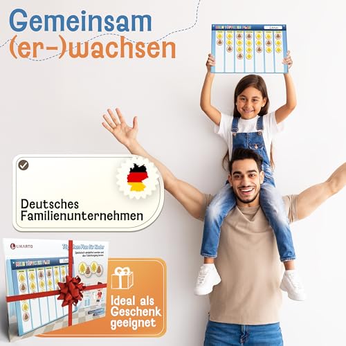 LIKARTO® Töpfchen Training für Kinder magnetisch - Montessori Magnettafel inkl. 60 Magnete & Kordel - Komplett beschreib- und abwischbar - Pipi Kacka Magnete - windelfrei werden