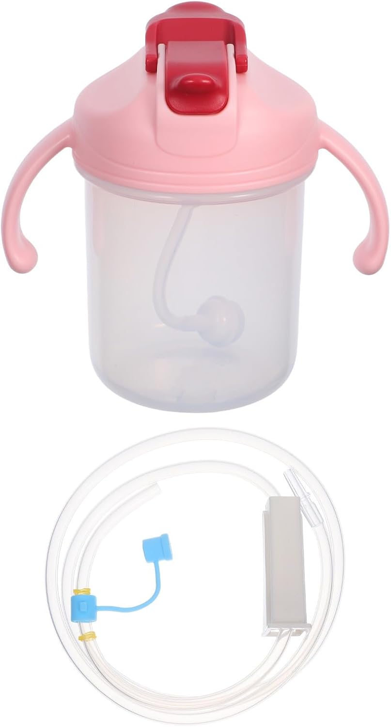 300ml Spill-proof Straw Cup for Seniors and Postpartum Mothers with Easy to Hold Handles, Silicone and Pp Material, Comfortable Drinking Experience, for Milk and Water