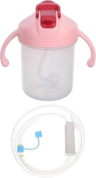 300ml Leakproof Nursing Straw Cup for Adults and Seniors with Precise Measurement, Silicone and Pp Material, Anti-choking Design, for Bedridden Patients Drinking Water or Milk
