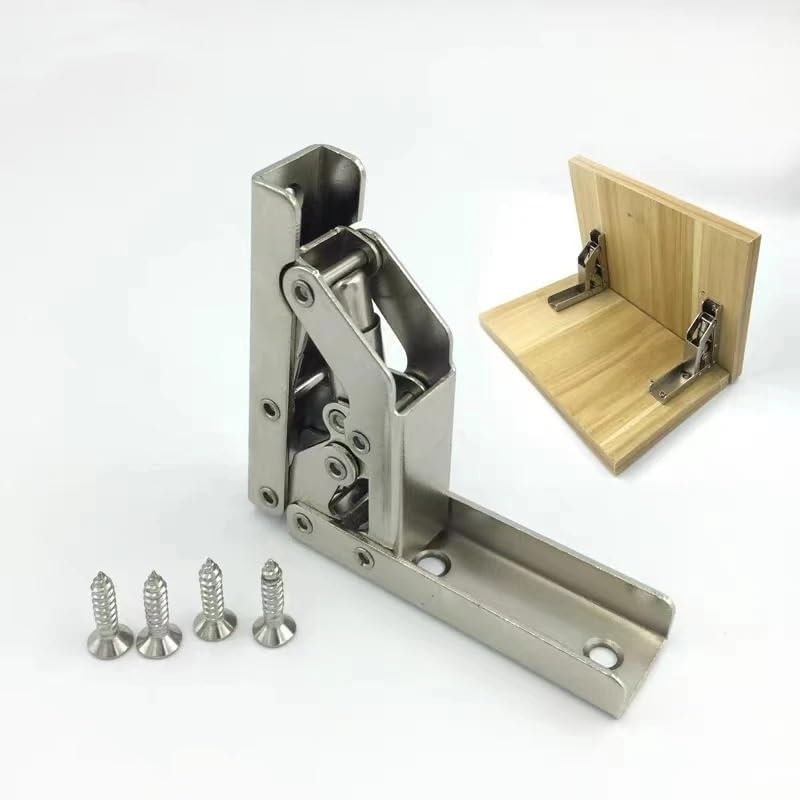 90Degree Hole-Free Folding Spring Hinge Table Legs Brackets 180 Degree Furniture Hardware 1Pcs(1Pcs)