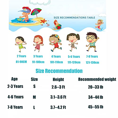 Image of One-Piece Children Buoyancy Swimsuit Swim Vest Detachable Float Swimwear, Perfect for Kids or Baby Learn to Swimming (Light Blue, S)
