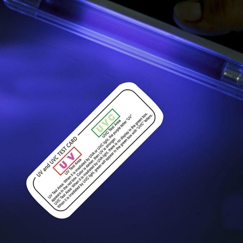 10PCS Luce Ultravioletto Test Cards UVA UVC Carte di Test Luce UV Carte Indicatore di Prova Accessori Lunghezza d'onda