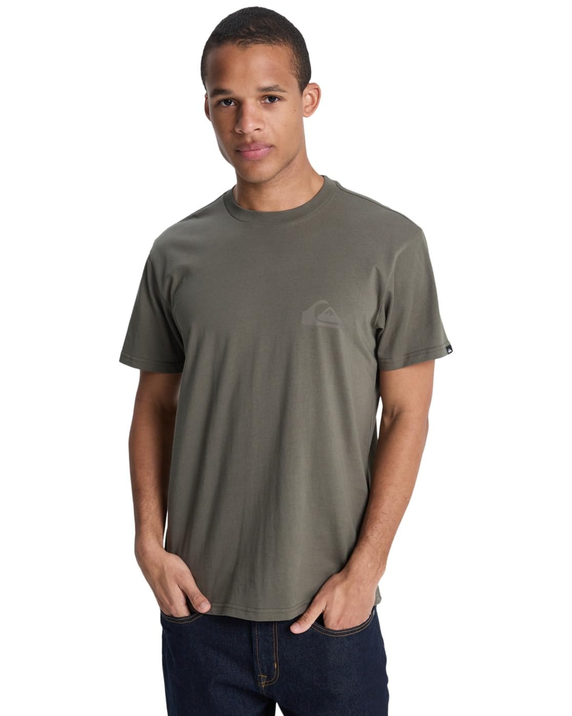 Quiksilver Short Sleeve T-Shirt EV MINI Logo SS Mens Brown