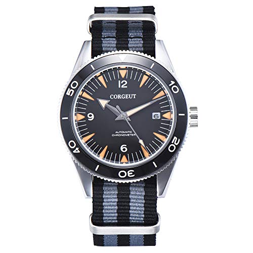 Montre automatique homme Corgeut d'exception avec verre saphir et cadran lumineux