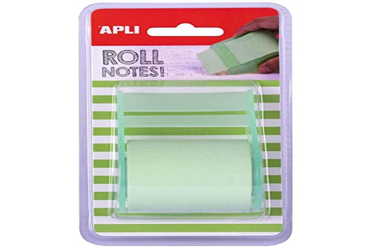 APLI 18191-Roll Sticky Note Dispenser 50mm x 8m Pastel Green