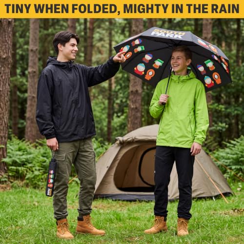 Image of Get Trend Super Mario One Piece Hello Kitty Kids Windproof Travel Umbrella | Strong Folding Compact Umbrellas for Rain, Lightweight, Portable Kids Travel Essentials, Fits Backpack & Car, Gifts for Boys