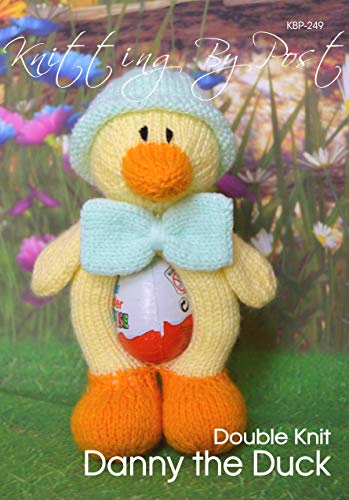 Knitting Pattern Danny The Chocolate Egg Duck from Knitting by Post. Easter Spring Knitters Leaflet. Knit Cute Bird Duckling Gifts. Fun Quick & Easy Beginner Critter Soft Toy UK Knits. Quack