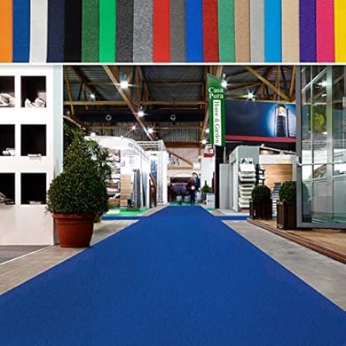 Foto di casa pura Tappeto Messet fino a 40 m di lunghezza – ignifugo – tappeto di avvento, tappeto VIP – Prodotto per uso privato e commerciale., Polipropilene, Blu, 2 m x 2 m