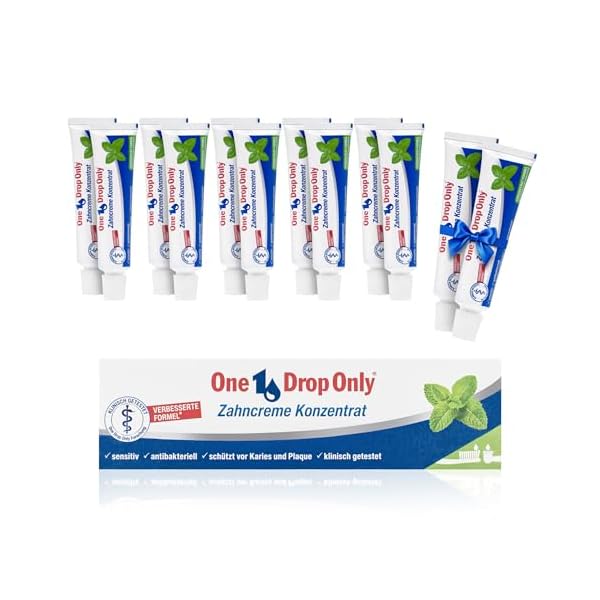 One Drop Only® - Zahncreme Konzentrat + Gratis-Artikel ON TOP/konzentrierte & medizinische Zahnpasta in kleinen Tuben zur medizinischen Mundhygiene/perfekte Reise Zahncreme