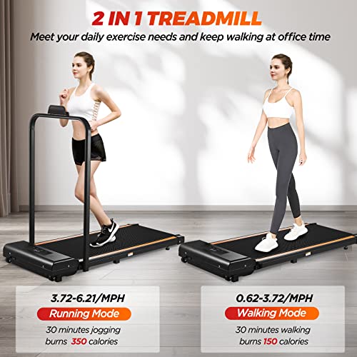 Walking-Pad-Advzon-Under-Desk-Treadmill-20HP-Walking-Pad-Treadmill-Under-Desk-Remote-Control-with-Mobile-Phone-Holder-Free-Installation-LED-Display-2-in-1-DeskTreadmill
