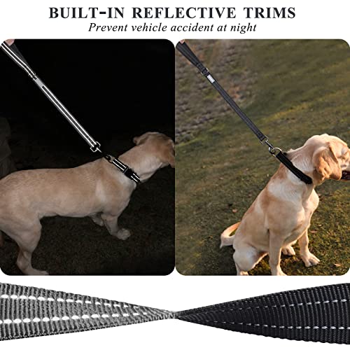 Vivaglory Short Dog Leash, Short Traffic Leash For Dogs, Short Training Leash For Medium & Large Dogs, 24Inch, Black #TOP5