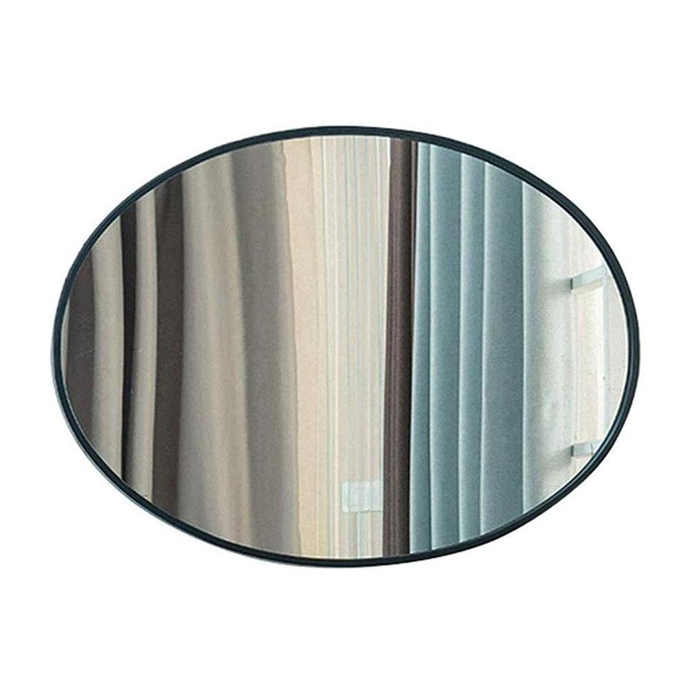 TYUHDUYUR Oval Wall Bathroom Hanging Mirror Circle Wall Mounted Vanity Makeup Shaving Mirror Plane Decorative Mirror Gold Metal Frame Vanity Mirrors