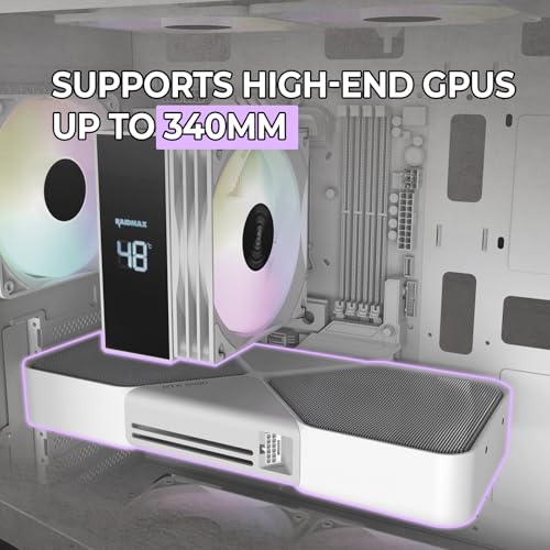 Image of Raidmax i802 Vibe Series ATX Mid Tower Gaming Case Bundle - Tempered Glass Side Panel, Includes 700W 80+ Power Supply, AM1204 Digital Display Air Cooler, and 5 Pre-Installed FRGB Fans (Purple)
