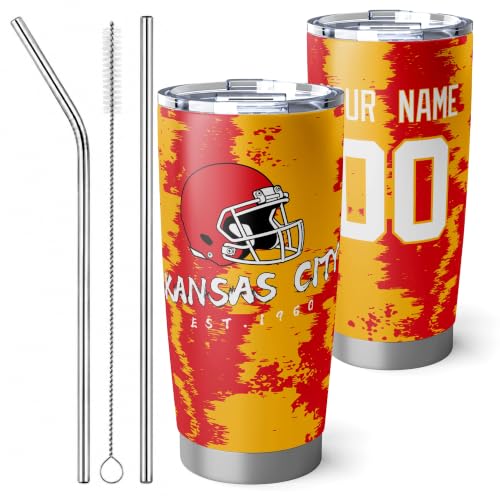 Image of ANTKING Kansas Tumbler 20oz Travel Mug Custom Number Name Gifts