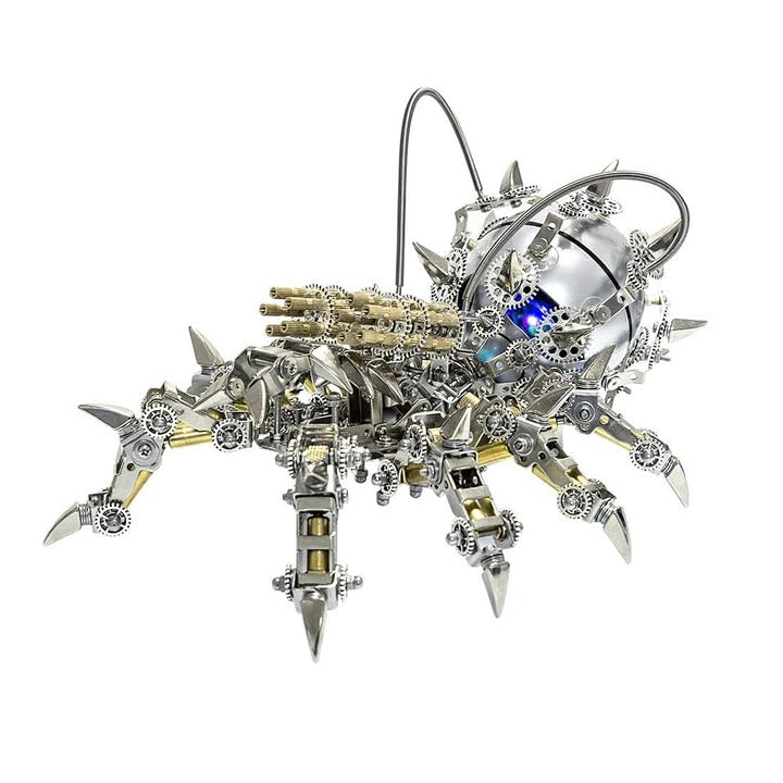 Metalkitor 3D Metal Puzzles for Adults, Tarantula Spider Bluetooth Speaker Model Kit - Steampunk DIY Ornament - Assembly Crafts Brain Teaser - Perfect Room Decor and Gift Choice (Silver)