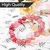 6 Pcs Lava Stone Bead Bracelet, Natural Gemstone Stretchy Bracelets- Aromatherapy Essential Oil Diffuser Healing Chakras Agate Crystal Elastic Lucky Bracelets Gifts for Women Girls