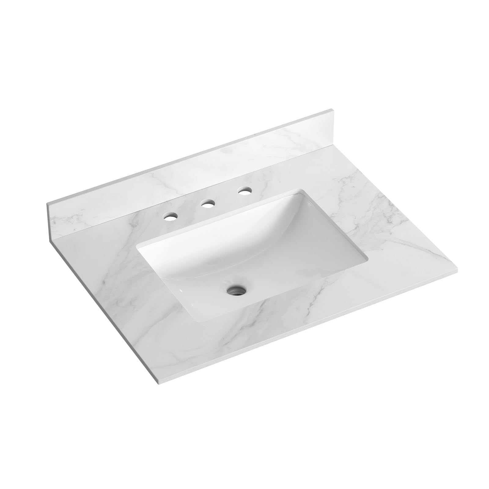 LOCALAND 30" x 22" Bathroom Vanity Top,Sintered Stone Vanity Sink Top ...