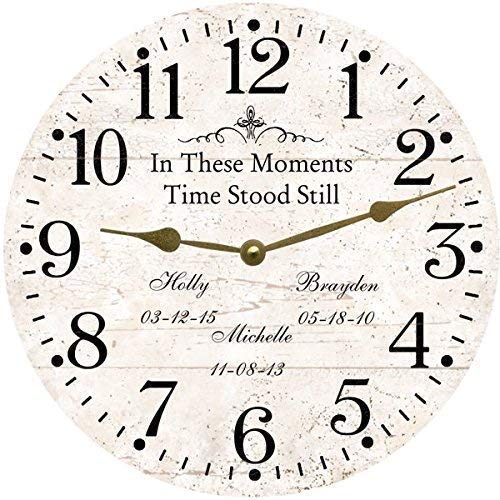 in These Moments Time Stood Still Clock. Personalized Time Stood Still Clock