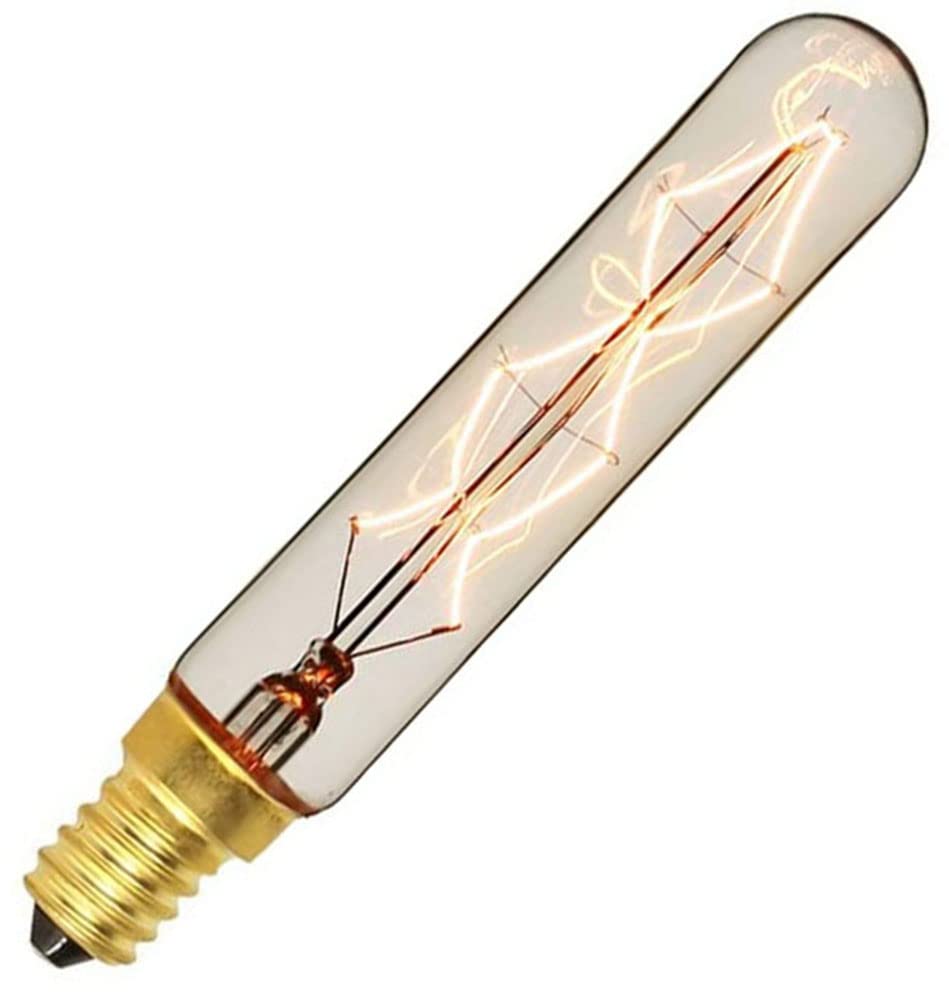 Glow Light Bulb T20 Bulb 40W 220-240V E14 110Mm Tungsten Filament Carbon Filament Light Bulb Tube Shape Home Decoration